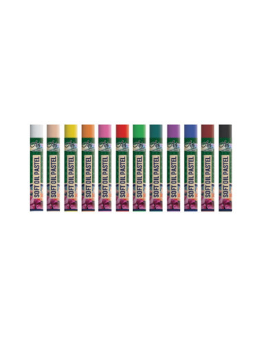 ART079,Creioane ulei pastel, FI 11mm, 12 cul/set - ARTLINE