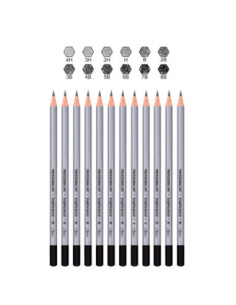 ART066,Creioane grafit profesional, 12 buc/set, 4H-8B - ARTLINE 2