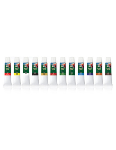 ART076,Vopsea acrilica profesionala, 12 ml, 12 cul/set - ARTLINE