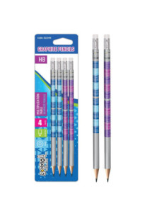 SC2394,Creioane grafit HB, tabla inmultirii, 4 buc/blister- S-COOL