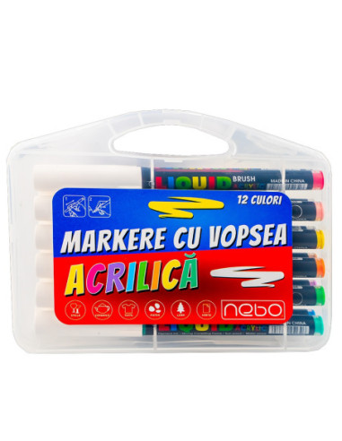 Markere cu vopsea acrilica, varf tip...