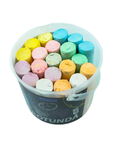 Creta JUMBO color, rotunda, 20 buc/set - NEBO