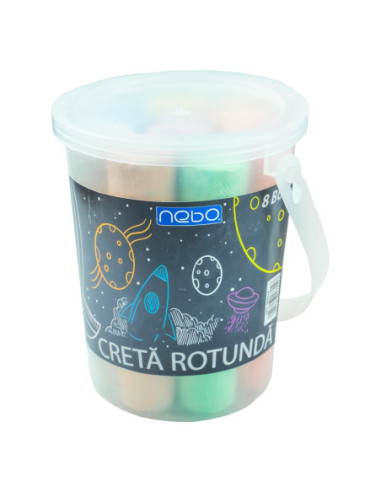 Creta JUMBO color rotunda, 8 buc/set...