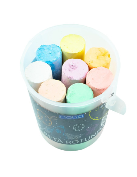 Creta JUMBO color rotunda, 8 buc/set - NEBO