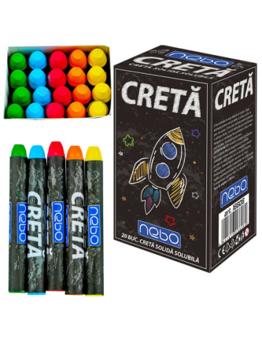 Creta solubila color, rotunda, 20...