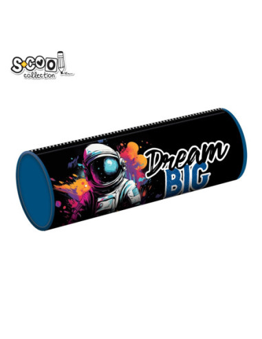 SC3082,Penar borseta tubular, 1 fermoar, DREAM BIG, 21.5x7.3 cm - S-COOL