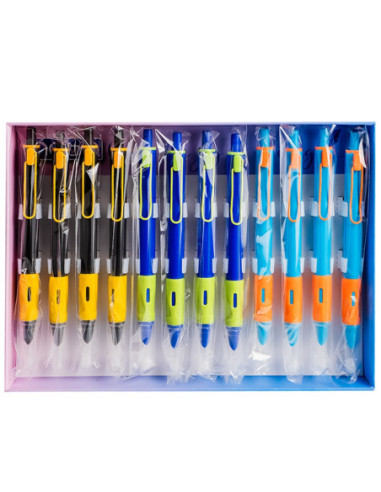 ROB-16300-12,Stilou din plastic, cu mecanism, cerneala termosensibila - NEBO - Set 12