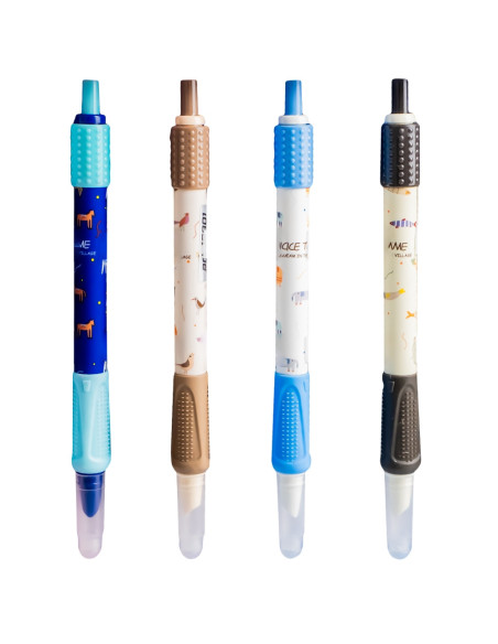 ROB-16301-12,Stilou din plastic, cu mecanism, cerneala termosensibila - NEBO - Set 12