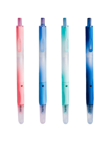 ROB-16303-12,Stilou din plastic, cu mecanism, cerneala termosensibila - NEBO - Set 12
