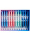 ROB-16303-12,Stilou din plastic, cu mecanism, cerneala termosensibila - NEBO - Set 12