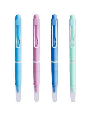 ROB-16306-12,Stilou din plastic, cu mecanism, cerneala termosensibila - NEBO - Set 12