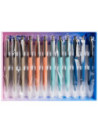 ROB-16308-12,Stilou din plastic, cu mecanism, cerneala termosensibila - NEBO - Set 12