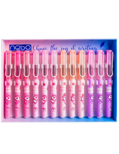 ROB-16316-12,Stilou din plastic, cerneala termosensibila - NEBO - Set 12