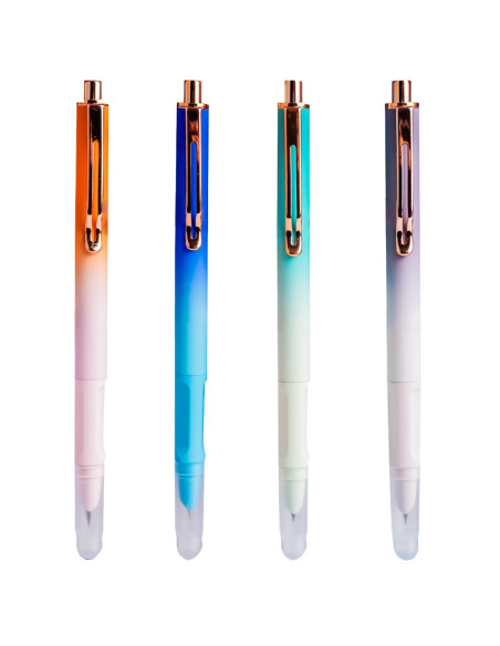 ROB-16335-12,Stilou din metal, cu mecanism, cerneala termosensibila - NEBO - Set 12