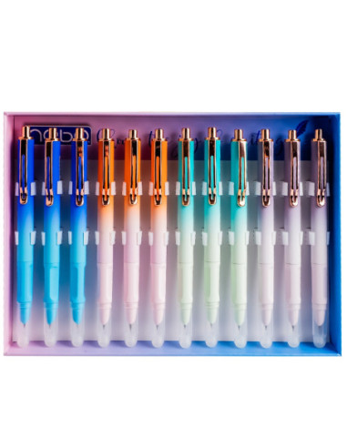 ROB-16335-12,Stilou din metal, cu mecanism, cerneala termosensibila - NEBO - Set 12