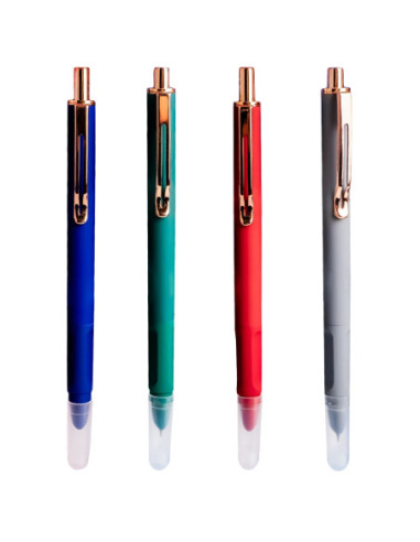 ROB-16338-12,Stilou din metal, cu mecanism, cerneala termosensibila - NEBO - Set 12