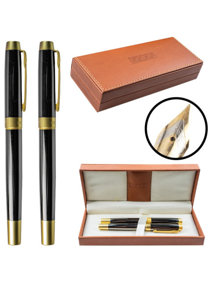 ROB-8057-EM-SET,Set pix + stilou, etui maro - NEBO