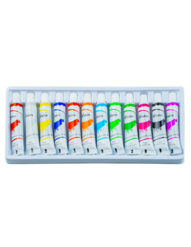 ROB-16662,Culori tempera, 9 ml, 12 tuburi/cutie - NEBO