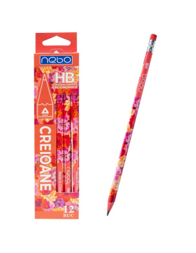 ROB-16290,Creioane grafit, 12 buc/set - NEBO