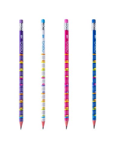 ROB-16292-90,Creion grafit HB, tabla inmultirii - NEBO - Set 90