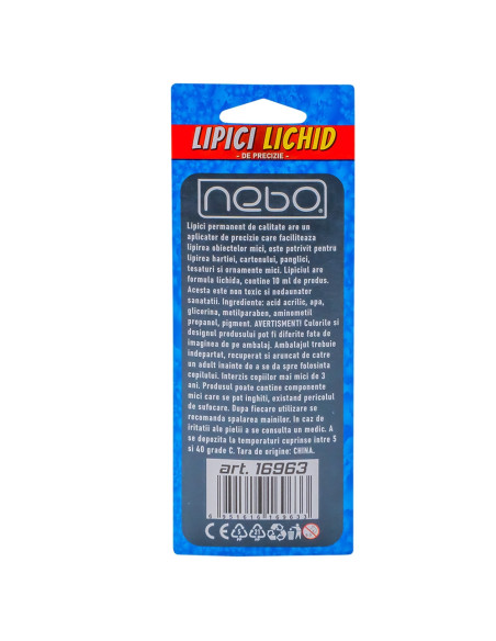 Lipici lichid de precizie, 10 ml - NEBO - Set 12