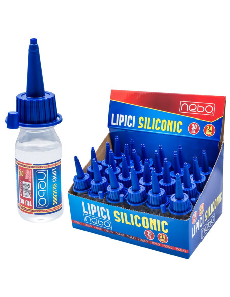 Lipici siliconic, 30 ml, 24 buc/set - NEBO
