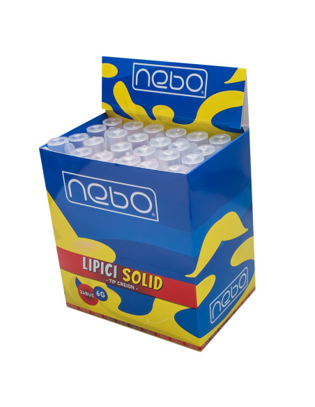 Lipici solid, tip creion, 6g - NEBO - Set 24