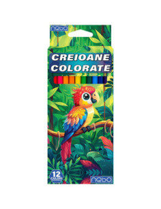 ROB-16421,Creioane color, hexagonale, 12 culori - NEBO 2