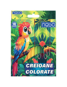 ROB-16422,Creioane color, hexagonale, 18 culori - NEBO 2