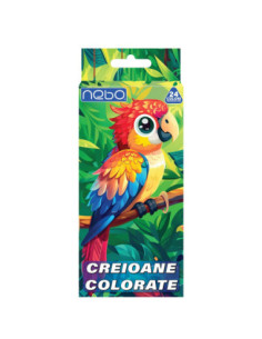 ROB-16428,Creioane color, triunghiulare, 24 culori - NEBO 2