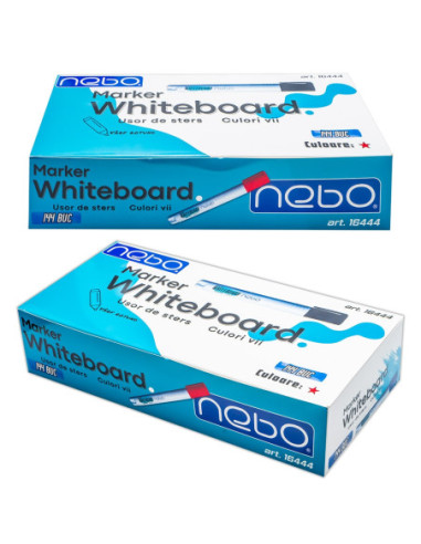 Markere Whiteboard, 4 culori/set - NEBO