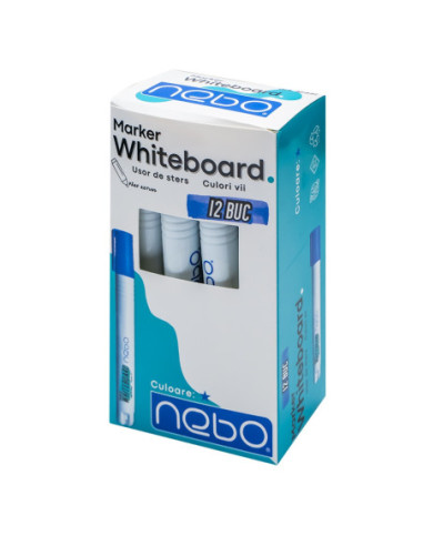 Marker Whiteboard, Albastru, 12...