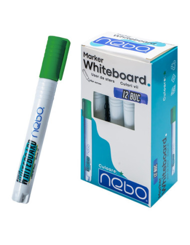 Marker Whiteboard, Verde, 12 buc/set...