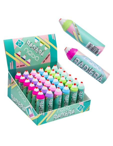 Radiera, tip creion - NEBO - Set 36