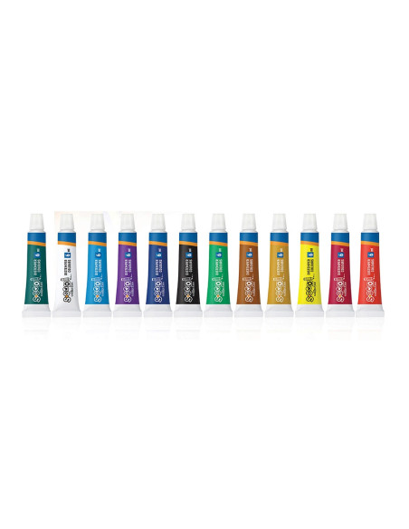 SC170,Tempera, 6 ml, 12 culori/set - S-COOL