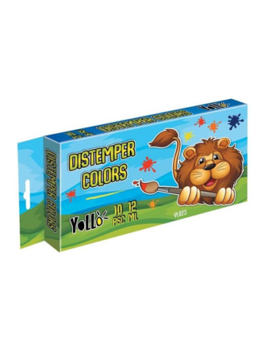 YL023,Tempera, 12 ml, 10 culori/set - S-COOL