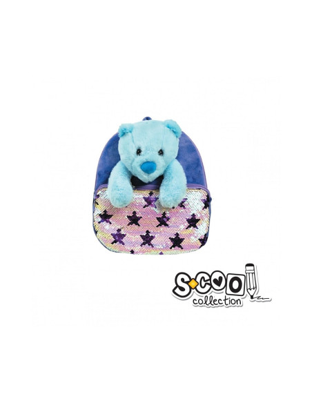 SC1037,Ghiozdan gradinita baby animals, Blue Bear
