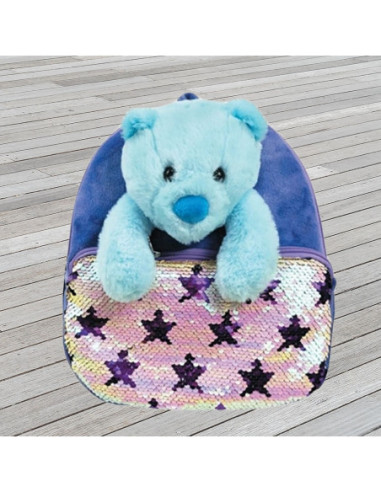 SC1037,Ghiozdan gradinita baby animals, Blue Bear