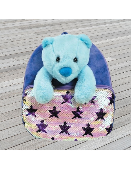 SC1037,Ghiozdan gradinita baby animals, Blue Bear