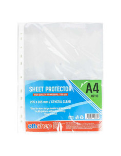 OF110,Folie protectie A4, Cristal, 60mic, 100 buc/set - OFFISHOP