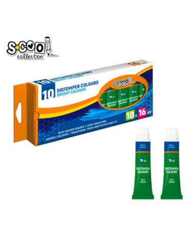 SC303,Tempera verde deschis, 16 ml, 10 buc/set - S-COOL