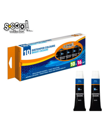 SC298,Tempera neagra, 16 ml, 10 buc/set - S-COOL