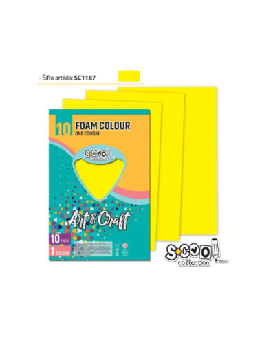 SC1187,Hartie buretata, galbena, 10buc/set, 20x30 cm - S-COOL