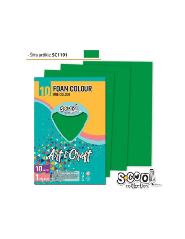 SC1191,Hartie buretata,verde, 10buc/set, 20x30 cm - S-COOL