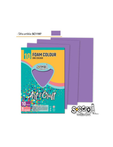 SC1197,Hartie buretata, liliac, 10buc/set, 20x30 cm - S-COOL