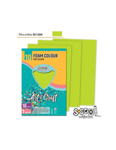 SC1204,Hartie buretata, verde deschis, 10buc/set, 20x30 cm - S-COOL