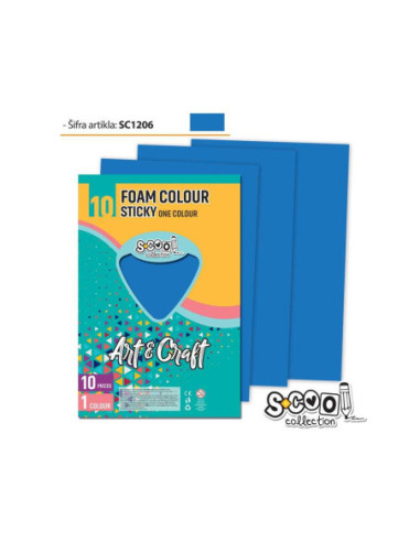 SC1206,Hartie buretata, adeziva, albastra, 10 buc/set, 20x30 cm - S-COOL