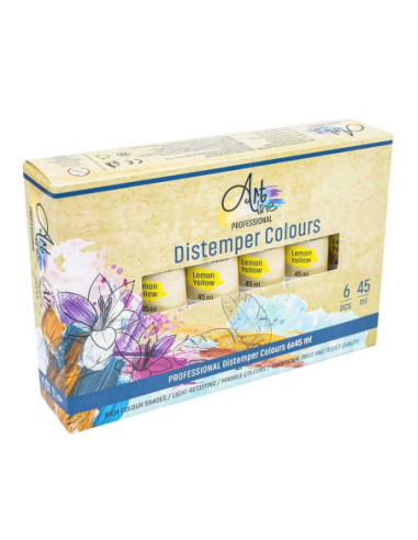 ART015,Tempera Art, GALBEN LAMAIE, 45ml, 6 buc/set - ARTLINE