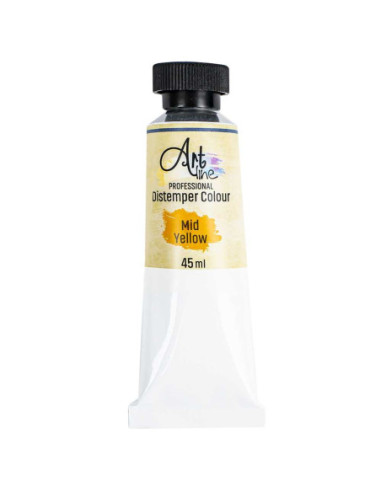 ART016,Tempera Art, GALBEN, 45ml, 6 buc/set - ARTLINE