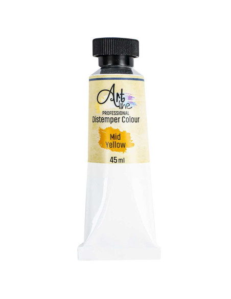 ART016,Tempera Art, GALBEN, 45ml, 6 buc/set - ARTLINE